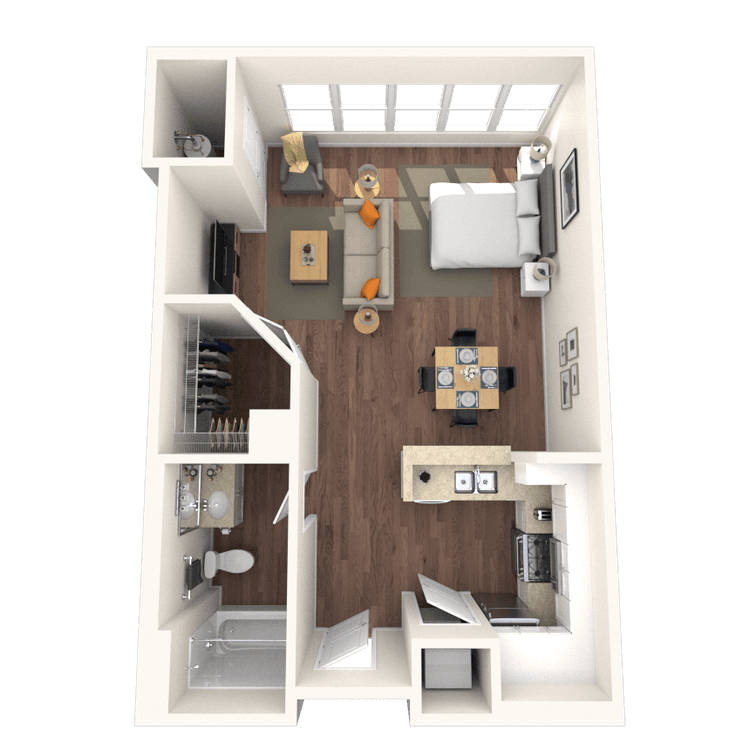 Floorplan image of unit 4519