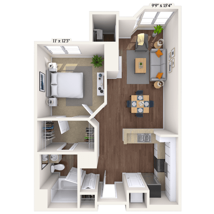 Floorplan image of unit 2431