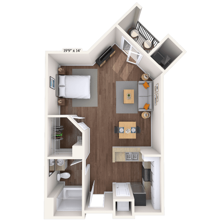 Floorplan image of unit 2524