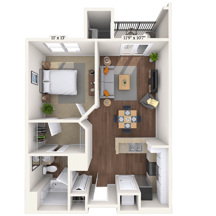 Floorplan image of unit 4309
