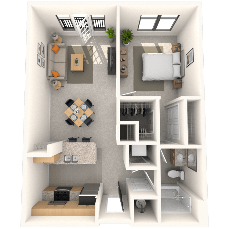 Floorplan image of unit 316JC2