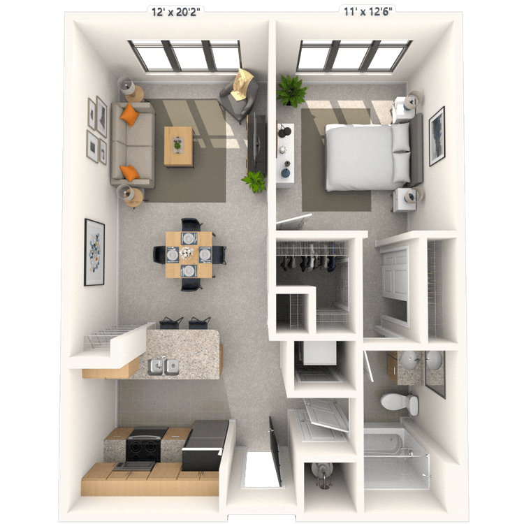 Floorplan image of unit 422JC2
