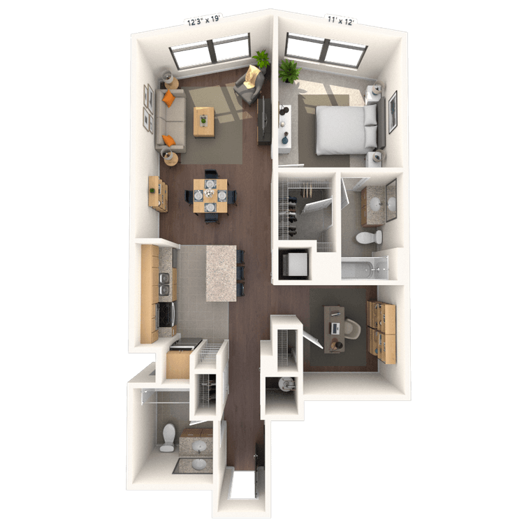 Floorplan image of unit 1105HL2