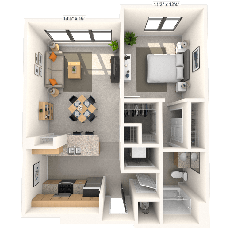Floorplan image of unit 223JC2