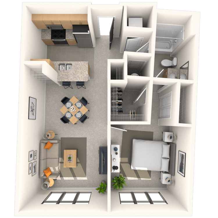 Floorplan image of unit 211JC2