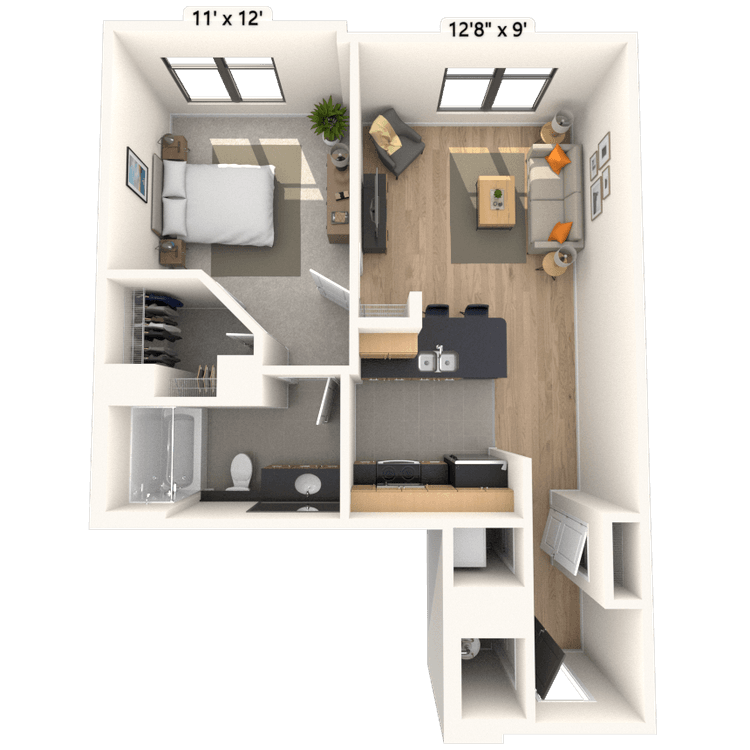 Floorplan image of unit 315HL1
