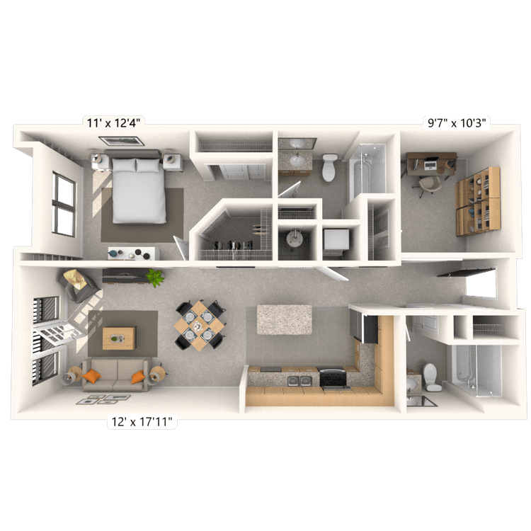 Floorplan image of unit 428JC2