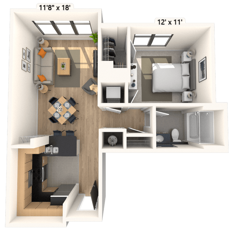 Floorplan image of unit 1105HL1