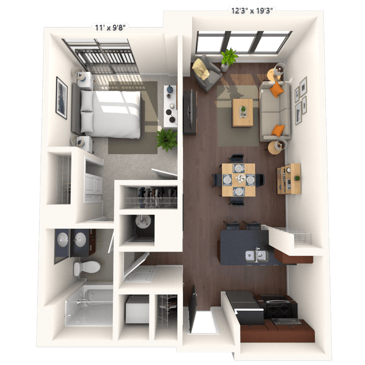 Floorplan image of unit 812HL1