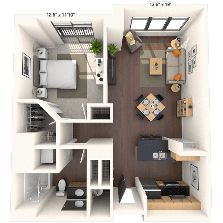 Floorplan image of unit 916HL1