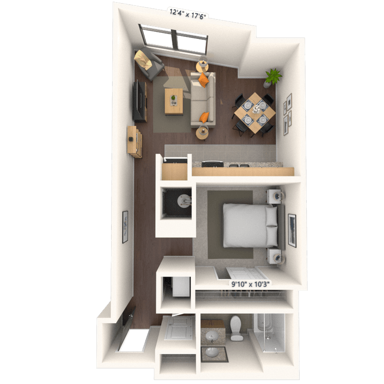 Floorplan image of unit 1013HL2