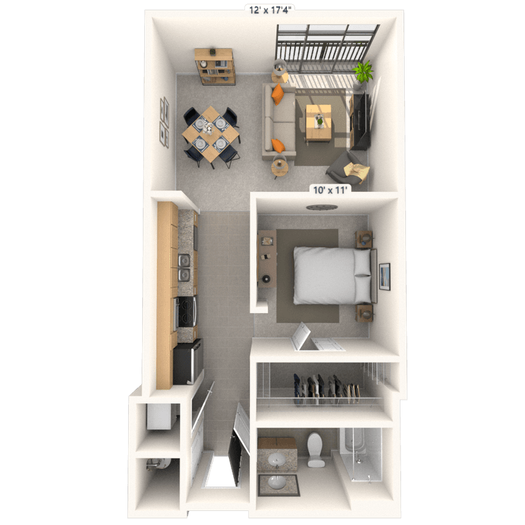 Floorplan image of unit 326JC2