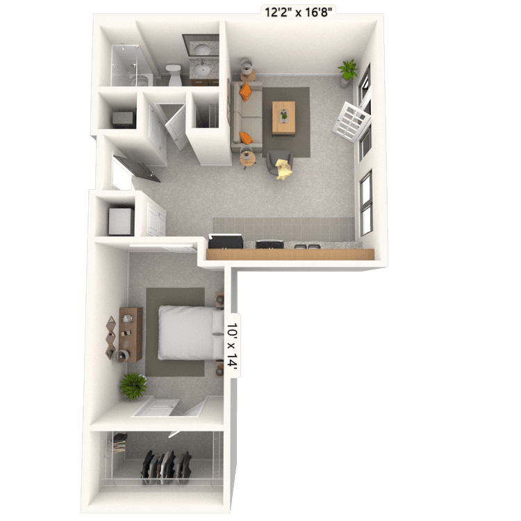 Floorplan image of unit 219JC2