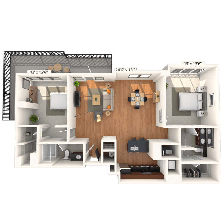 Floorplan image of unit 1101HL1