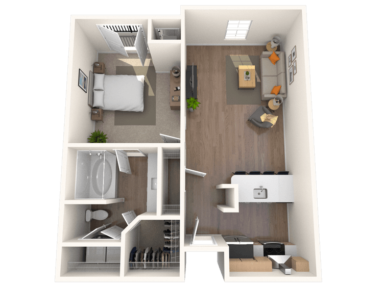 Floorplan image of unit 217