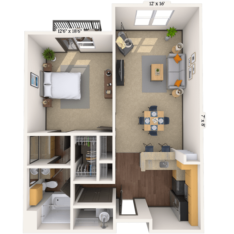 Floorplan image of unit 2055