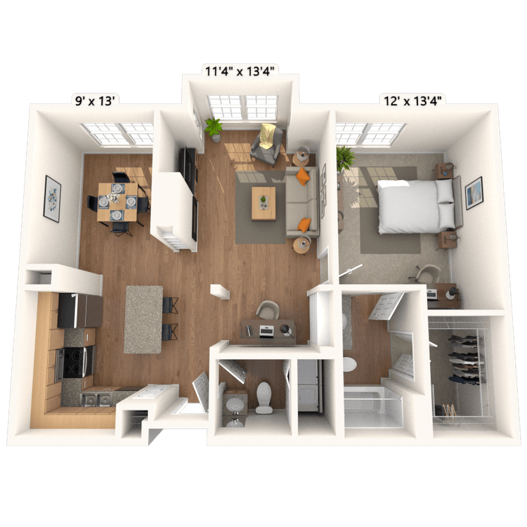 Floorplan image of unit 4343