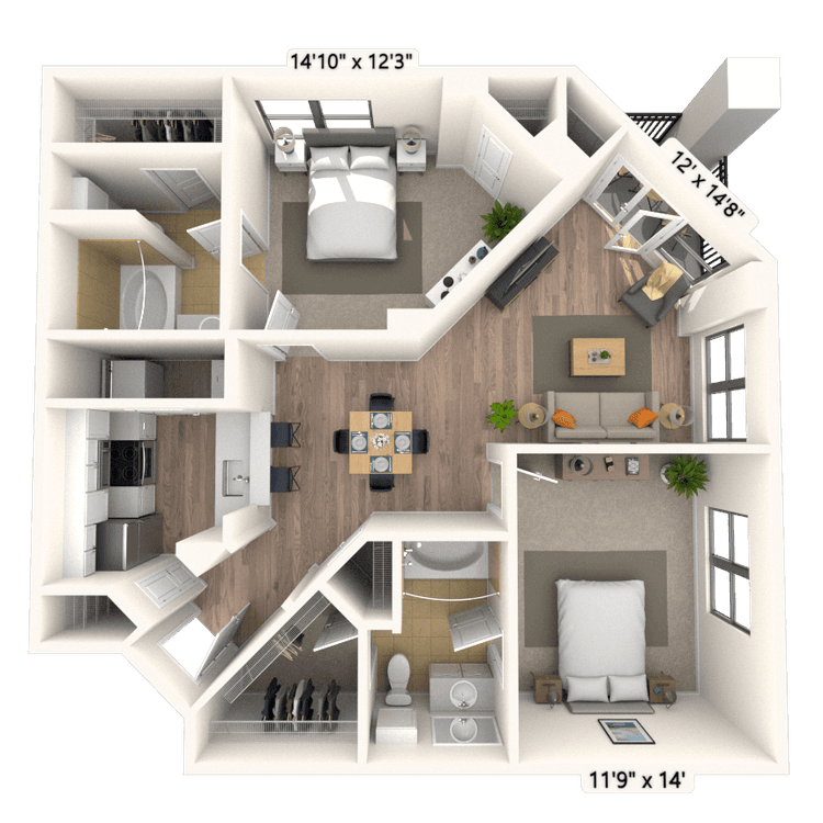 Floorplan image of unit 333