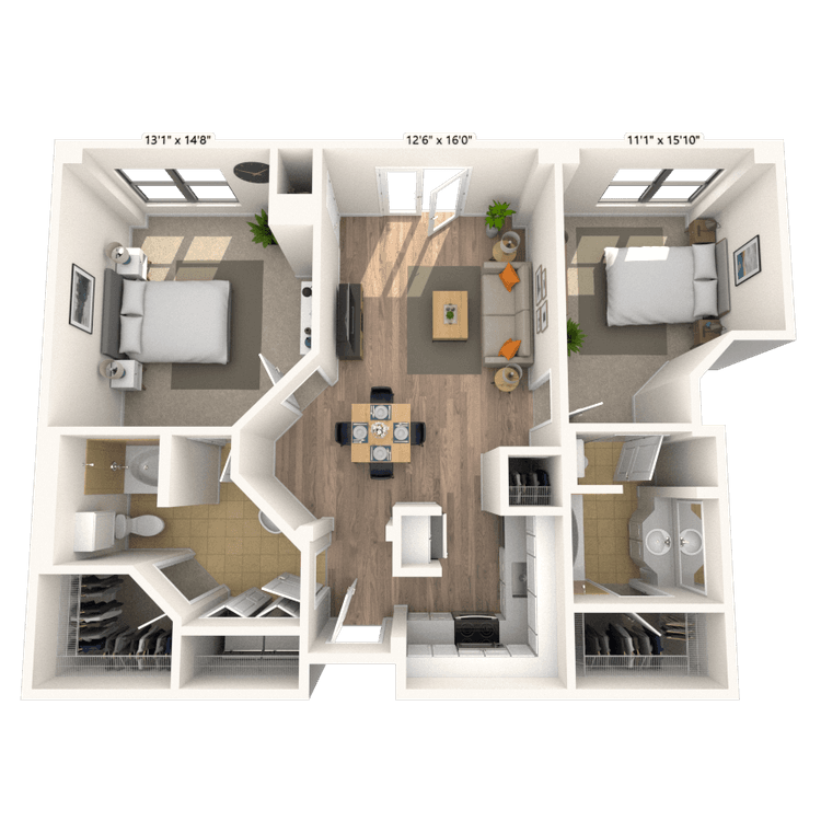 Floorplan image of unit 506