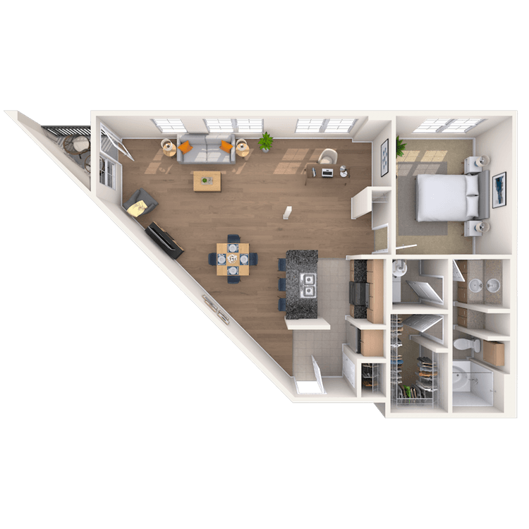 Floorplan image of unit 661