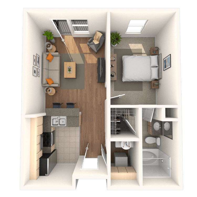 Floorplan image of unit 423