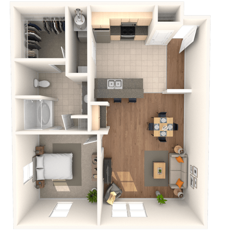 Floorplan image of unit 233