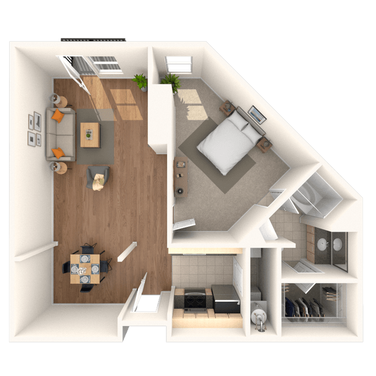 Floorplan image of unit 316