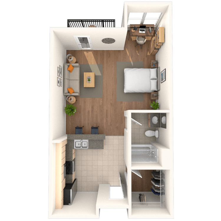 Floorplan image of unit 747