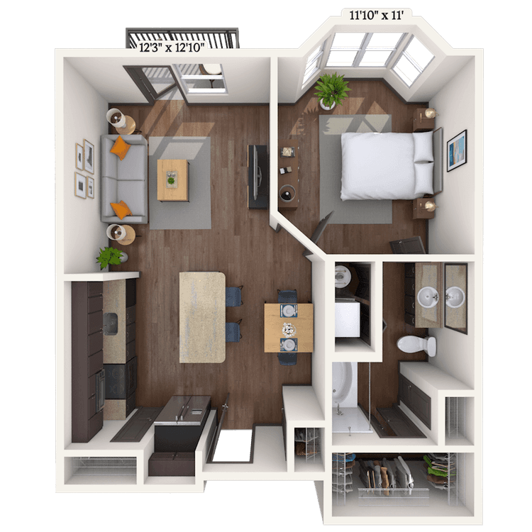 Floorplan image of unit 3403