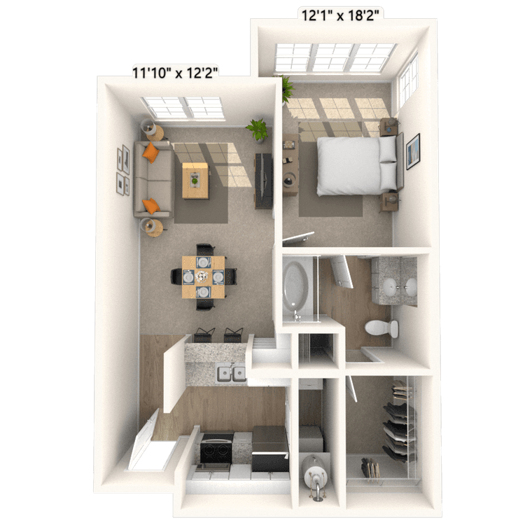 Floorplan image of unit 3908