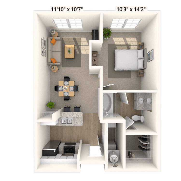 Floorplan image of unit 2700