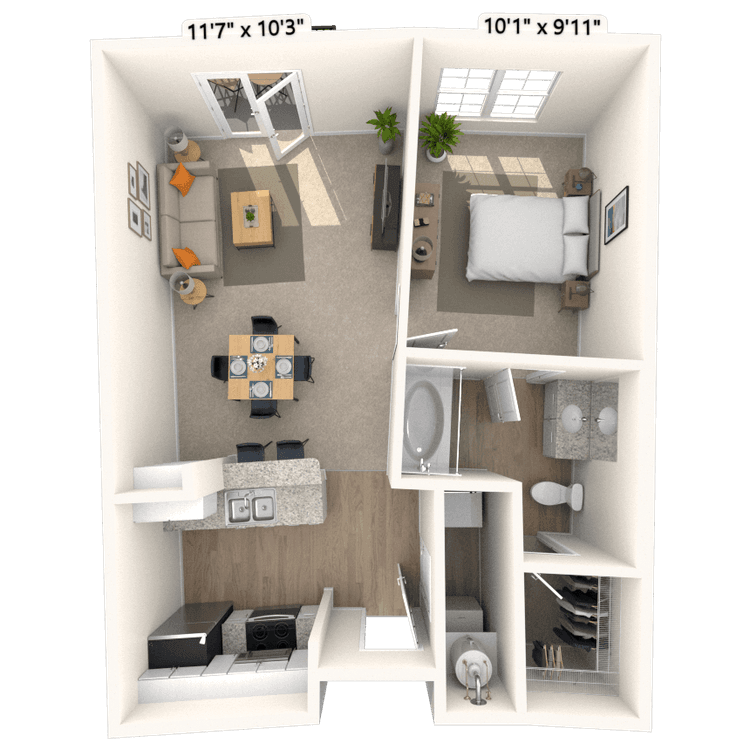 Floorplan image of unit 3633