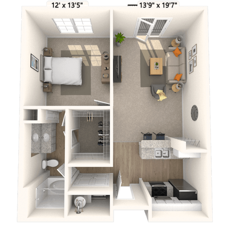 Floorplan image of unit 1655
