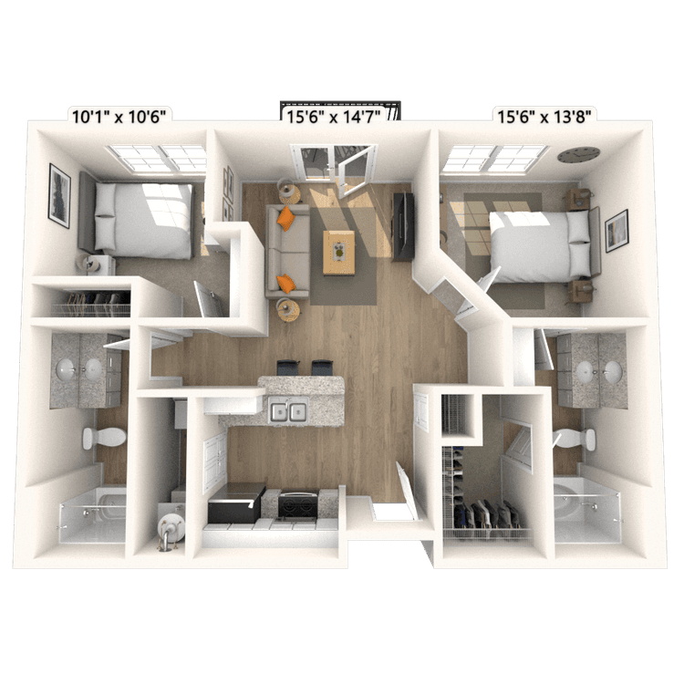 Floorplan image of unit 3720