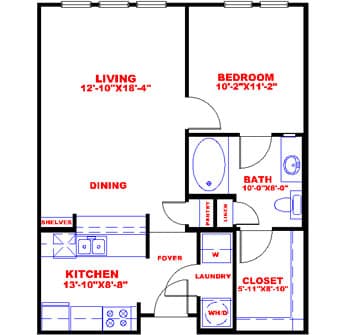 Floorplan image of unit 1909