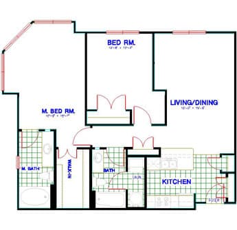 Floorplan image of unit 2200