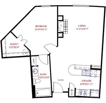 Floorplan image of unit 3639