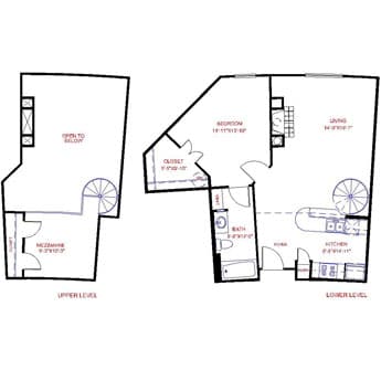 Floorplan image of unit 4639