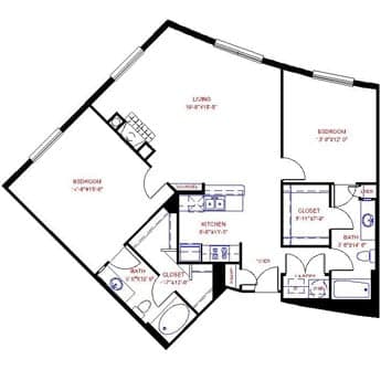 Floorplan image of unit 4646