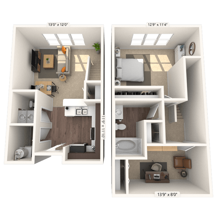 Floorplan image of unit 3505