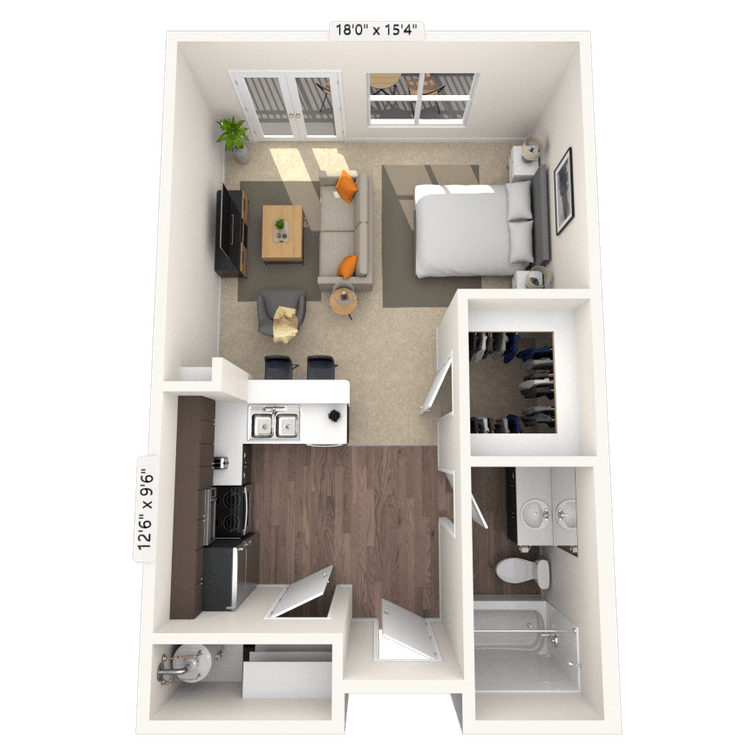 Floorplan image of unit 3144
