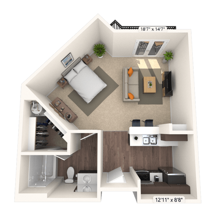 Floorplan image of unit 3326