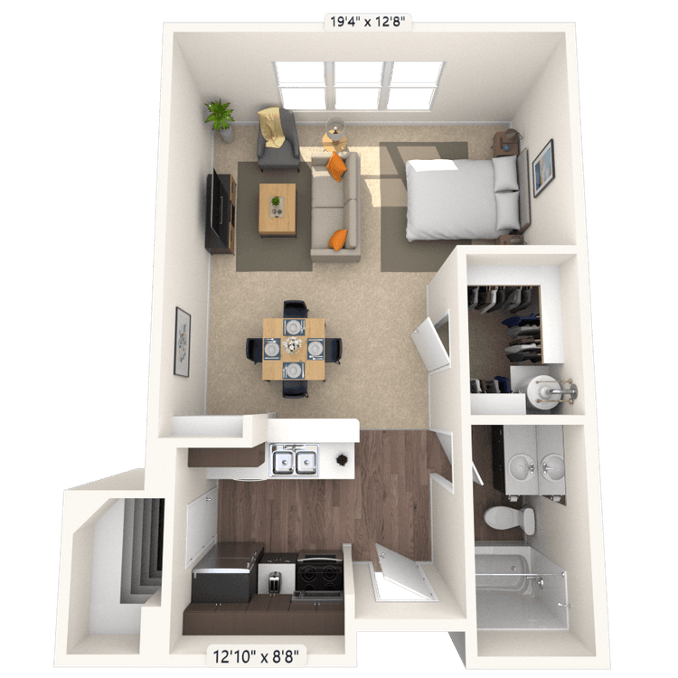 Floorplan image of unit 2303