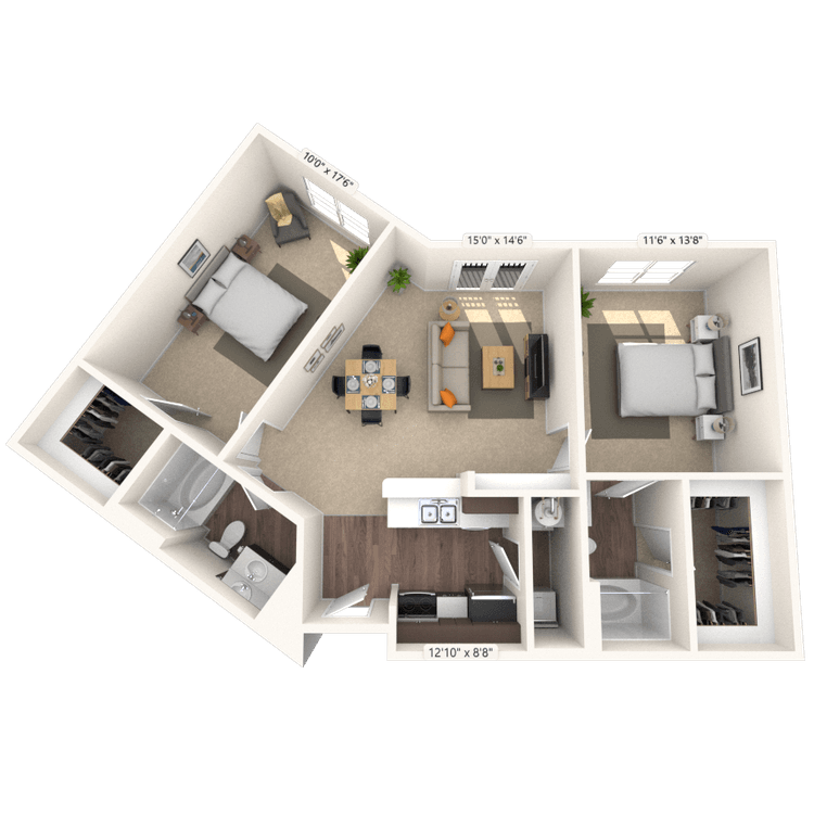 Floorplan image of unit 2156