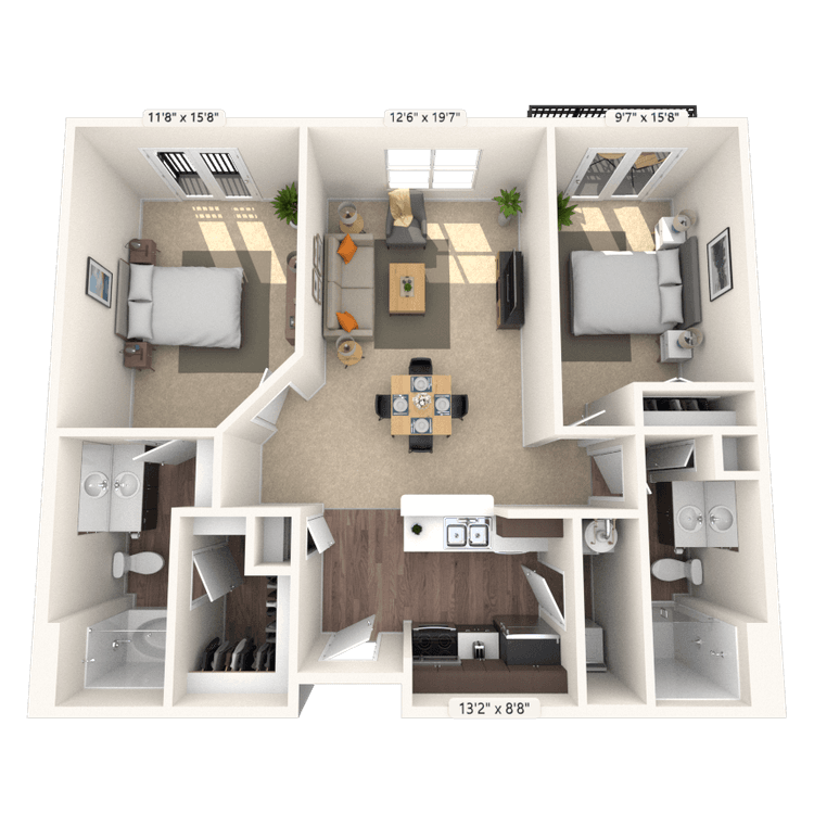 Floorplan image of unit 3315