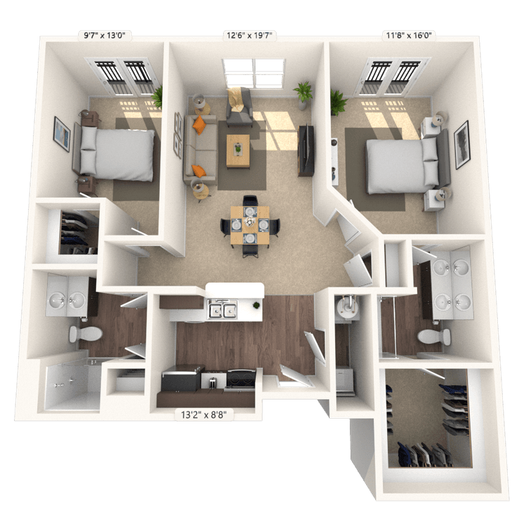 Floorplan image of unit 2131