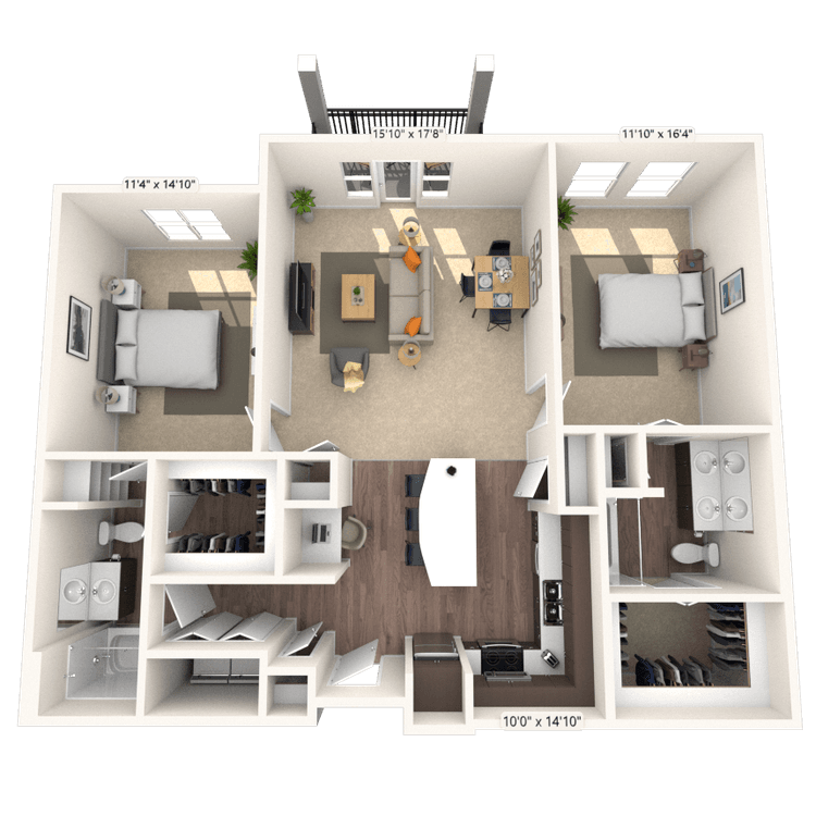 Floorplan image of unit 410