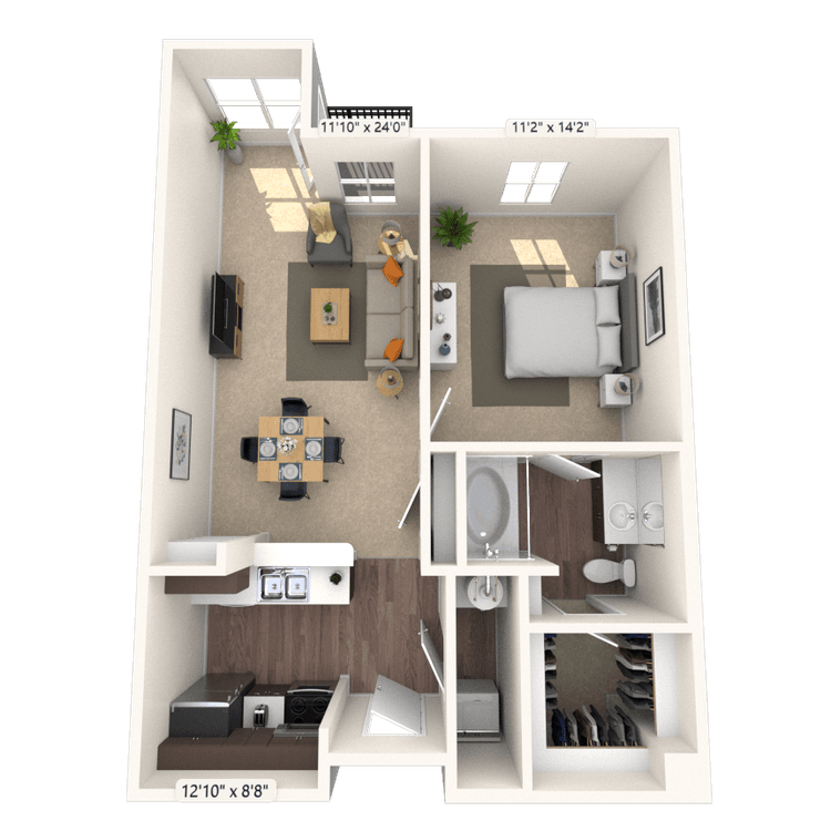 Floorplan image of unit 3209