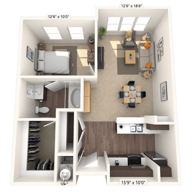 Floorplan image of unit 2513