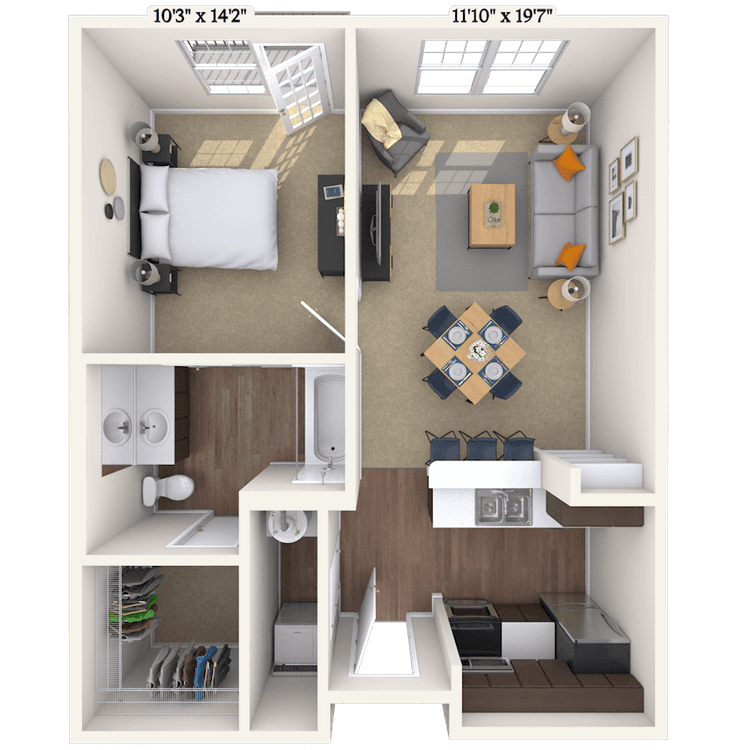Floorplan image of unit 1301